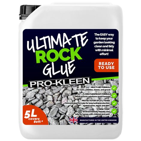 Prokleen Ultimate Rock Glue Stone Binder Resin Glue - Paths Garden Pebbles 5L